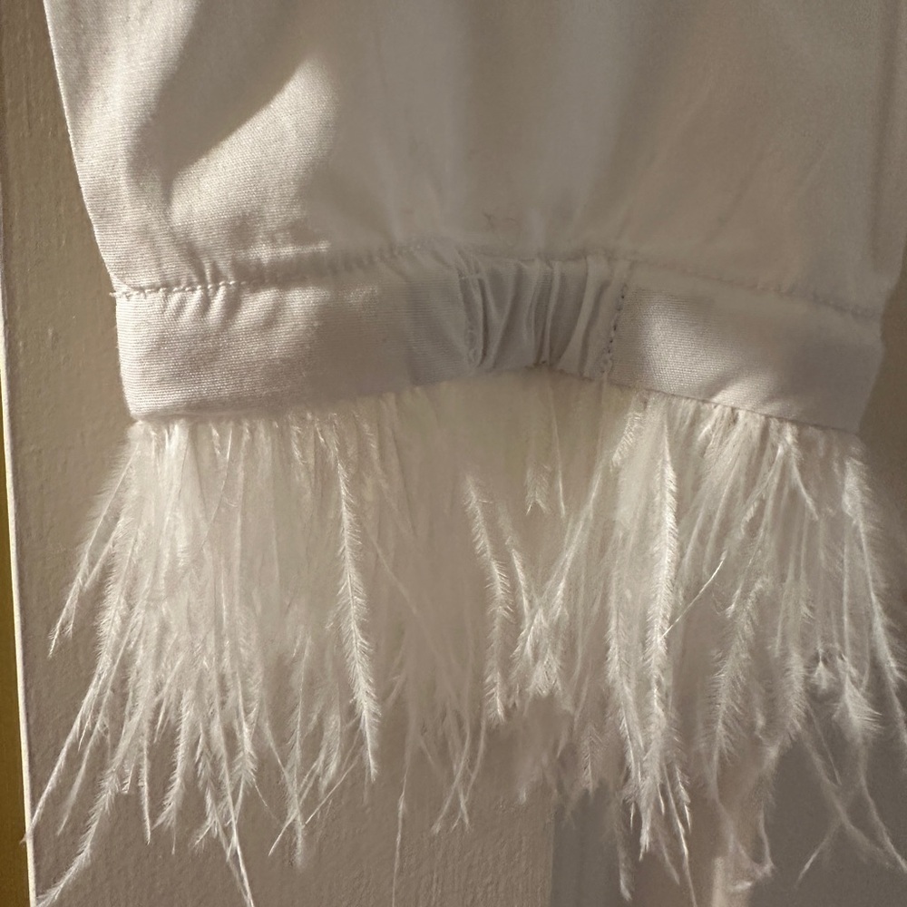 J. Crew Factory White Button Down feather shirt top HOT ITEM - Picture 2 of 7